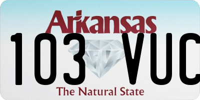 AR license plate 103VUC