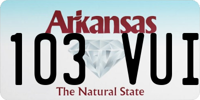 AR license plate 103VUI