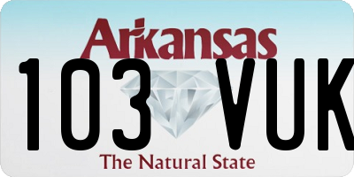 AR license plate 103VUK