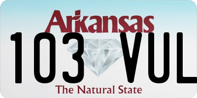 AR license plate 103VUL