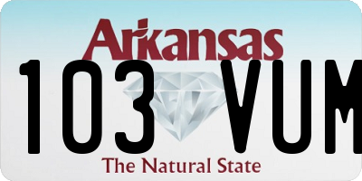 AR license plate 103VUM