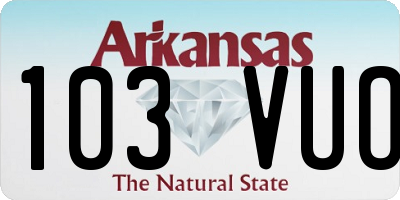 AR license plate 103VUO