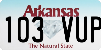 AR license plate 103VUP