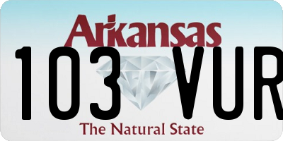 AR license plate 103VUR