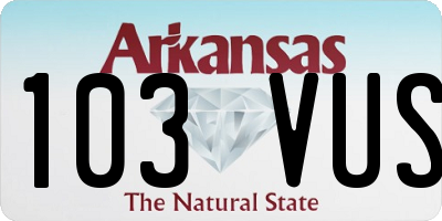 AR license plate 103VUS