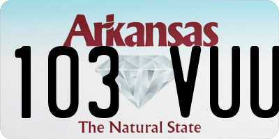 AR license plate 103VUU