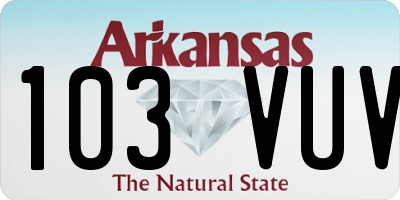 AR license plate 103VUV