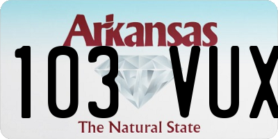 AR license plate 103VUX