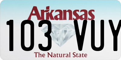 AR license plate 103VUY