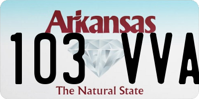 AR license plate 103VVA