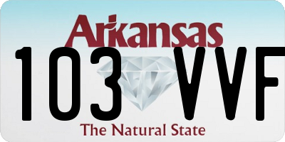 AR license plate 103VVF