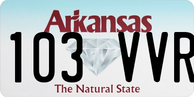AR license plate 103VVR