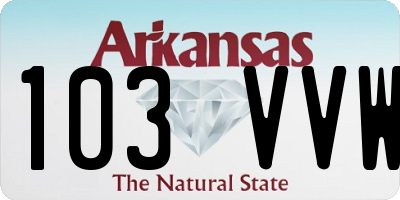 AR license plate 103VVW