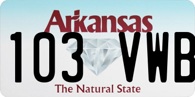 AR license plate 103VWB