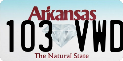AR license plate 103VWD