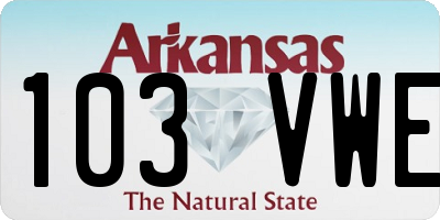 AR license plate 103VWE