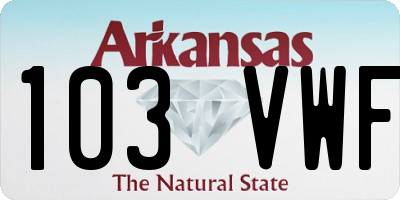 AR license plate 103VWF