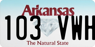 AR license plate 103VWH