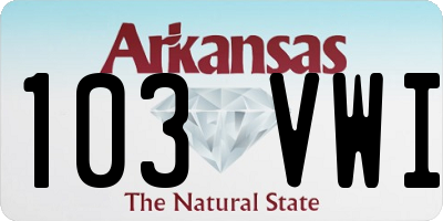 AR license plate 103VWI