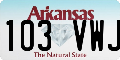 AR license plate 103VWJ