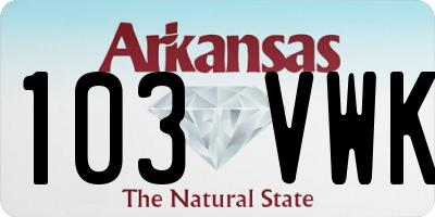 AR license plate 103VWK