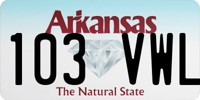 AR license plate 103VWL