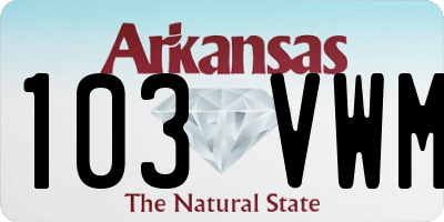AR license plate 103VWM