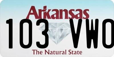 AR license plate 103VWO