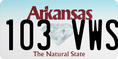 AR license plate 103VWS