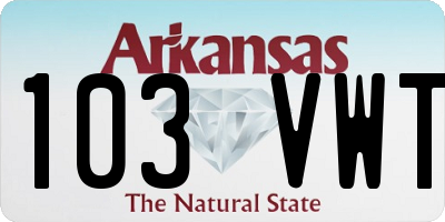 AR license plate 103VWT