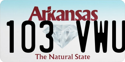 AR license plate 103VWU