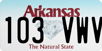 AR license plate 103VWV