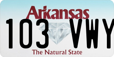 AR license plate 103VWY