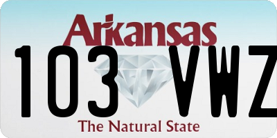 AR license plate 103VWZ