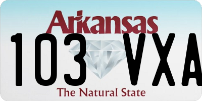 AR license plate 103VXA