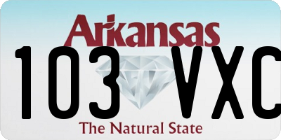 AR license plate 103VXC