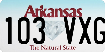 AR license plate 103VXG