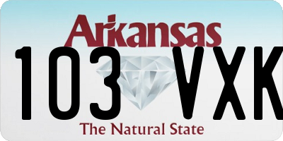 AR license plate 103VXK