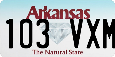 AR license plate 103VXM