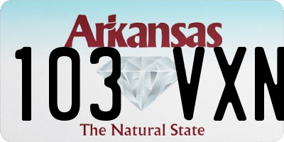 AR license plate 103VXN