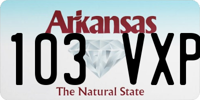 AR license plate 103VXP