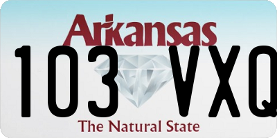 AR license plate 103VXQ