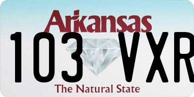 AR license plate 103VXR