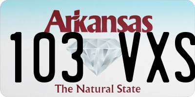 AR license plate 103VXS
