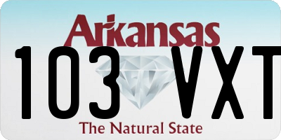 AR license plate 103VXT