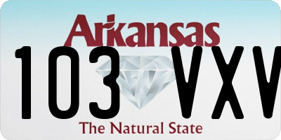 AR license plate 103VXV
