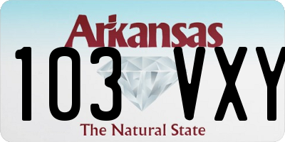 AR license plate 103VXY