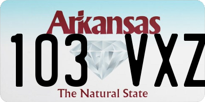 AR license plate 103VXZ
