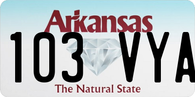 AR license plate 103VYA