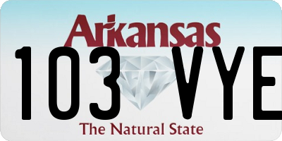 AR license plate 103VYE